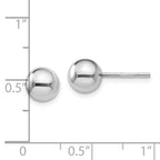 Leslie's Sterling Silve 7mm Polished Ball Post Earrings - Image 4
