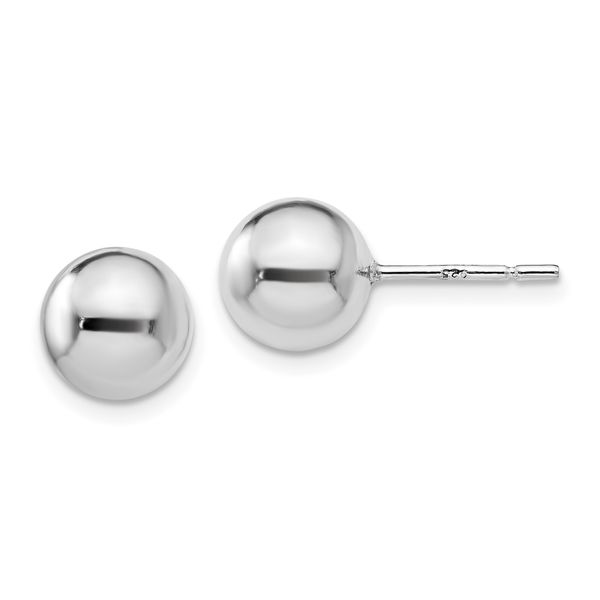 Leslie's Sterling Silve 8mm Polished Ball Post Earrings