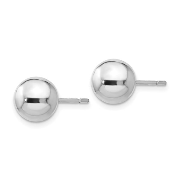 Leslie's Sterling Silve 8mm Polished Ball Post Earrings - Image 2
