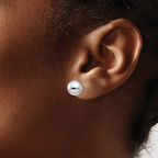 Leslie's Sterling Silve 8mm Polished Ball Post Earrings - Image 3