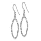 Leslie's Sterling Silver Rhodium-plated D/C Shepherd Hook Dangle Earrings - Image 2