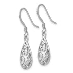 Leslie's Sterling Silver Rhod-pltd Polished Shepherd Hook Dangle Earrings - Image 2
