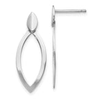 Leslie's Sterling Silver Rhodium-plated Polished Post Dangle Earrings