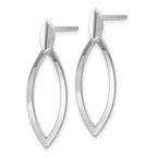 Leslie's Sterling Silver Rhodium-plated Polished Post Dangle Earrings - Image 2