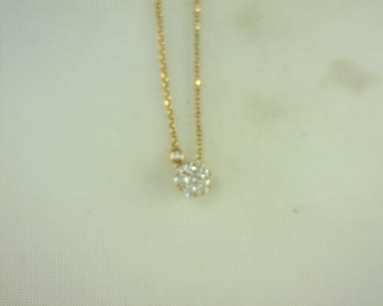 Diamond Cluster Pendant .28cttw 14K Rose Gold