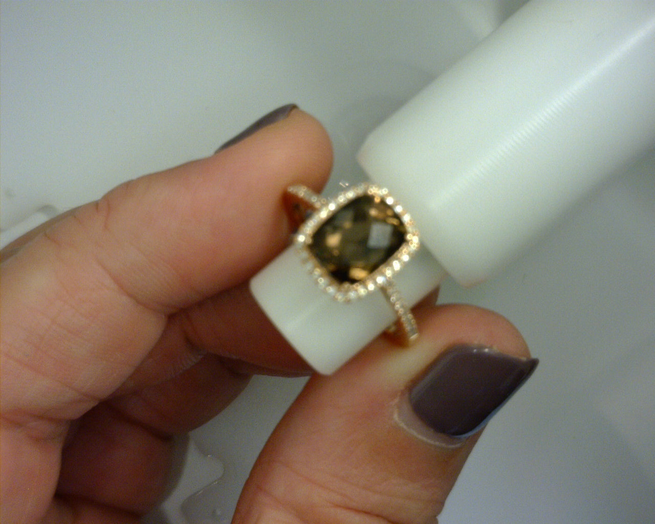 Lady's Rosé 14 Karat Cluster Fashion Ring