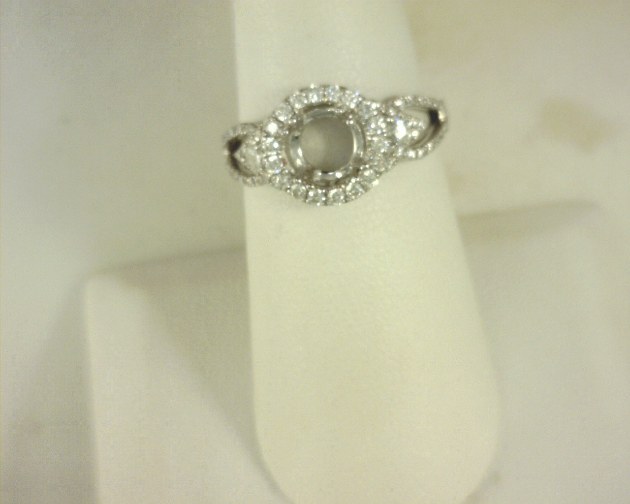 Diamond Semi Mount Ring .56cttw 18K White Gold