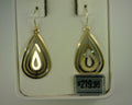 Lady's Two-Tone 14 Karat Drop Earrings